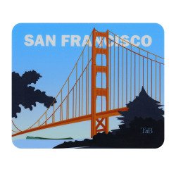 Mauspad von T'nB mit Illustration von San Francisco