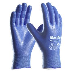 Guanti ATG MaxiDex® 19-007 in NBR blu interamente rivestito, 1 paio