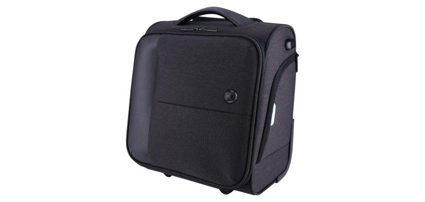 AROSA Black Underseat Luggage Trolley SWISSDIGITAL DESIGN