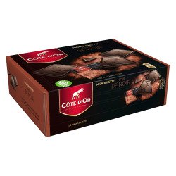 Napolitains chocolat noir individuels Côte d'Or - Boîte de 1,2 kg - 120 pièces