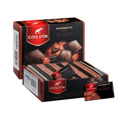 Napolitains chocolat noir individuels Côte d'Or - Boîte de 1,2 kg - 120 pièces