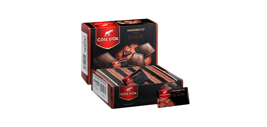 Napolitains chocolat noir individuels Côte d'Or - Boîte de 1,2 kg - 120 pièces