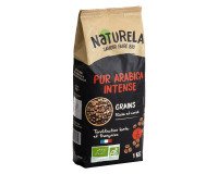 Café en grain Naturela Bio pur arabica intense - paquet de 1 kg