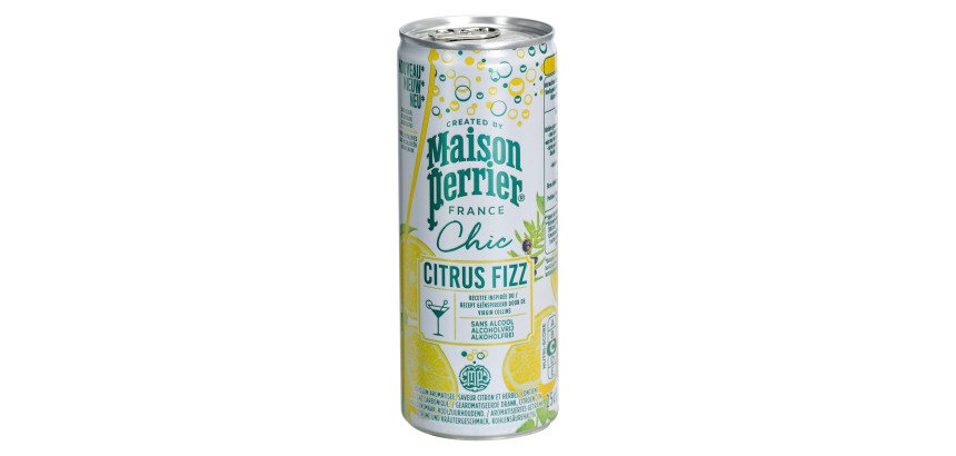 Cocktail sans alcool Maison Perrier Chic Citrus Fizz 25 cl - 24 canettes