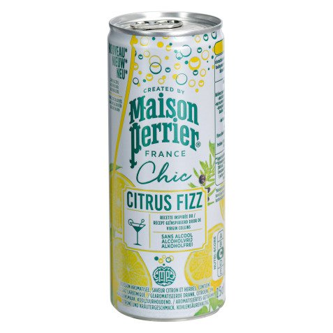 Cocktail sans alcool Maison Perrier Chic Citrus Fizz 25 cl - 24 canettes