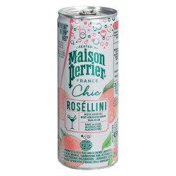 Cocktail sans alcool Maison Perrier Chic Roséllini pêche et rosé 25 cl - 24 canettes