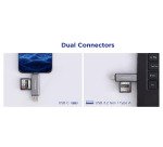 Lector de tarjetas de memoria SD y micro SD doble conexión USB-A y USB-C INTEGRAL