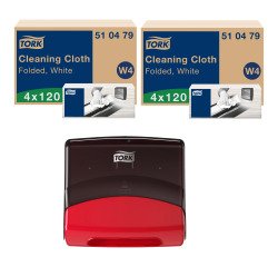 En_2pk pk4x120 panni pulizia bo tork + dispenser
