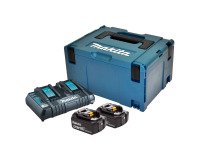 Pack Energie Makita 18 V Li-Ion - 2 batterijen + dubbele lader + Makpac 3-koffer