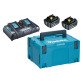 Pack Énergie Makita 18 V Li-Ion – 2 batteries + chargeur double + coffret Makpac 3
