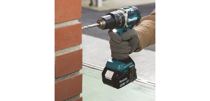 Perceuse-visseuse à percussion sans fil Makita LXT® DHP484RTJ – 18 V Li-Ion – 5 Ah + 1 batterie + chargeur