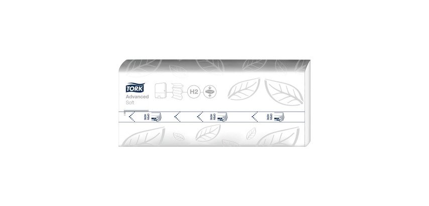Pack de 2 colis d'essuie-mains pliés Tork H2 compressés Tork Xpress Advanced + 1 OFFERT