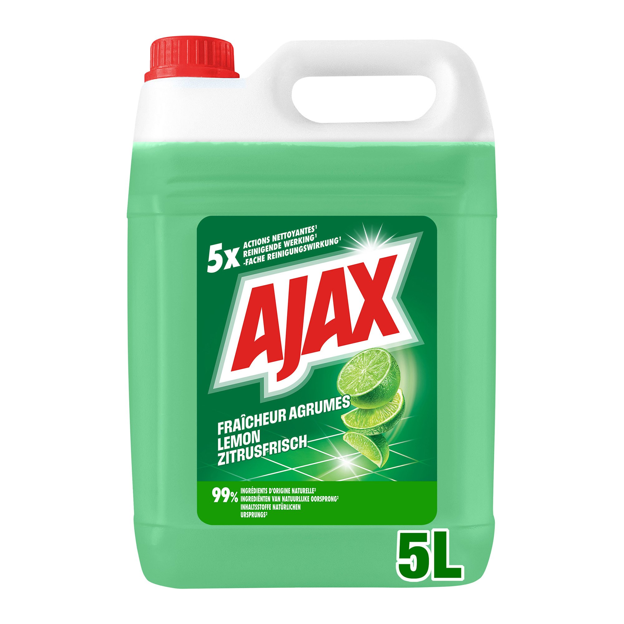 Nettoyant multi-usages Ajax Fraicheur Agrumes - Bidon de 5 L sur bruneau.be