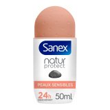 Déodorant Sanex Natur Protect peaux sensibles Pierre d'alun - Bille de 50 ml