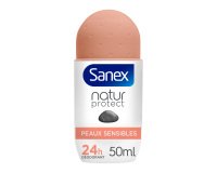 SANEX - Déodorant Sanex Natur Protect peaux sensibles Pierre d'alun bille - 50ml