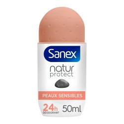 Déodorant Sanex Natur Protect peaux sensibles Pierre d'alun - Bille de 50 ml