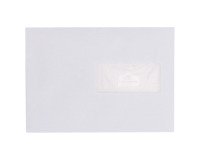 Boîte de 200 enveloppes La Couronne 162 x 229 mm avec fenêtre 45 x 100 mm blanche