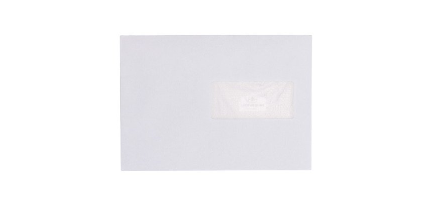 Boîte de 200 enveloppes La Couronne 162 x 229 mm avec fenêtre 45 x 100 mm blanche