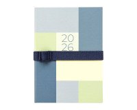 Gradient A6 Agenda settimanale 2026 blu con elastico e portapenna