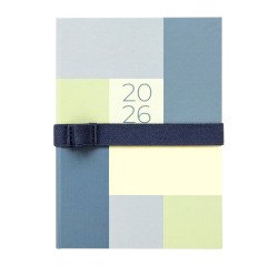 Gradient A6 Agenda settimanale 2026 blu con elastico e portapenna