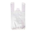 Bolsa camiseta reciclada blanca 50 micras 30x40 cm