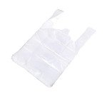 Bolsa camiseta reciclada blanca 50 micras 30x40 cm