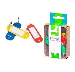 Llavero portaetiquetas Qconnect - caja de 6 - colores surtidos