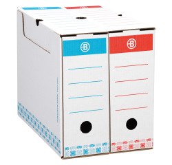 Scatole archivio storico A4 Bruneau colore bianco dorso 10 cm