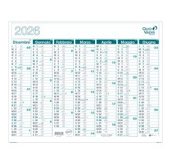 Calendario da parete 14 mesi 55 x 43 cm