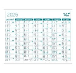 Calendario da parete 14 mesi 43 x 33,5 cm