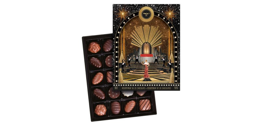 Chocolats fins Maxim's Noël - Boîte de 200 g - 20 pièces