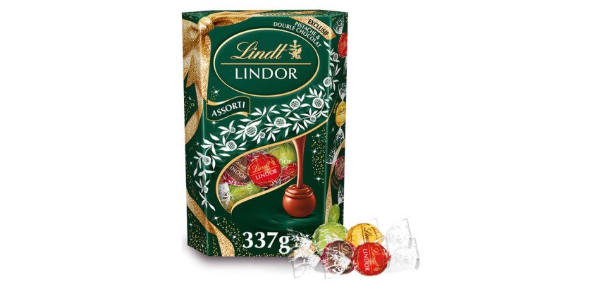 Lindor assortis - Edition Ruban Festif - Lindt - Sachet de 337 g - 25 pièces