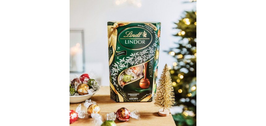 Lindor assortis - Edition Ruban Festif - Lindt - Sachet de 337 g - 25 pièces