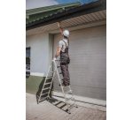 Scala pieghevole Drabest a doppia salita per uso professionale e domestico in alluminio, 8 gradini