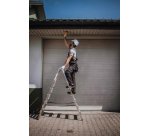 Scala pieghevole Drabest a doppia salita per uso professionale e domestico in alluminio, 8 gradini