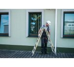 Scala pieghevole Drabest a doppia salita per uso professionale e domestico in alluminio, 7 gradini