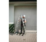 Scala pieghevole Drabest a doppia salita per uso professionale e domestico in alluminio, 8 gradini