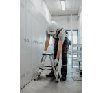 Scala pieghevole Drabest a doppia salita per uso professionale e domestico in alluminio, 3 gradini