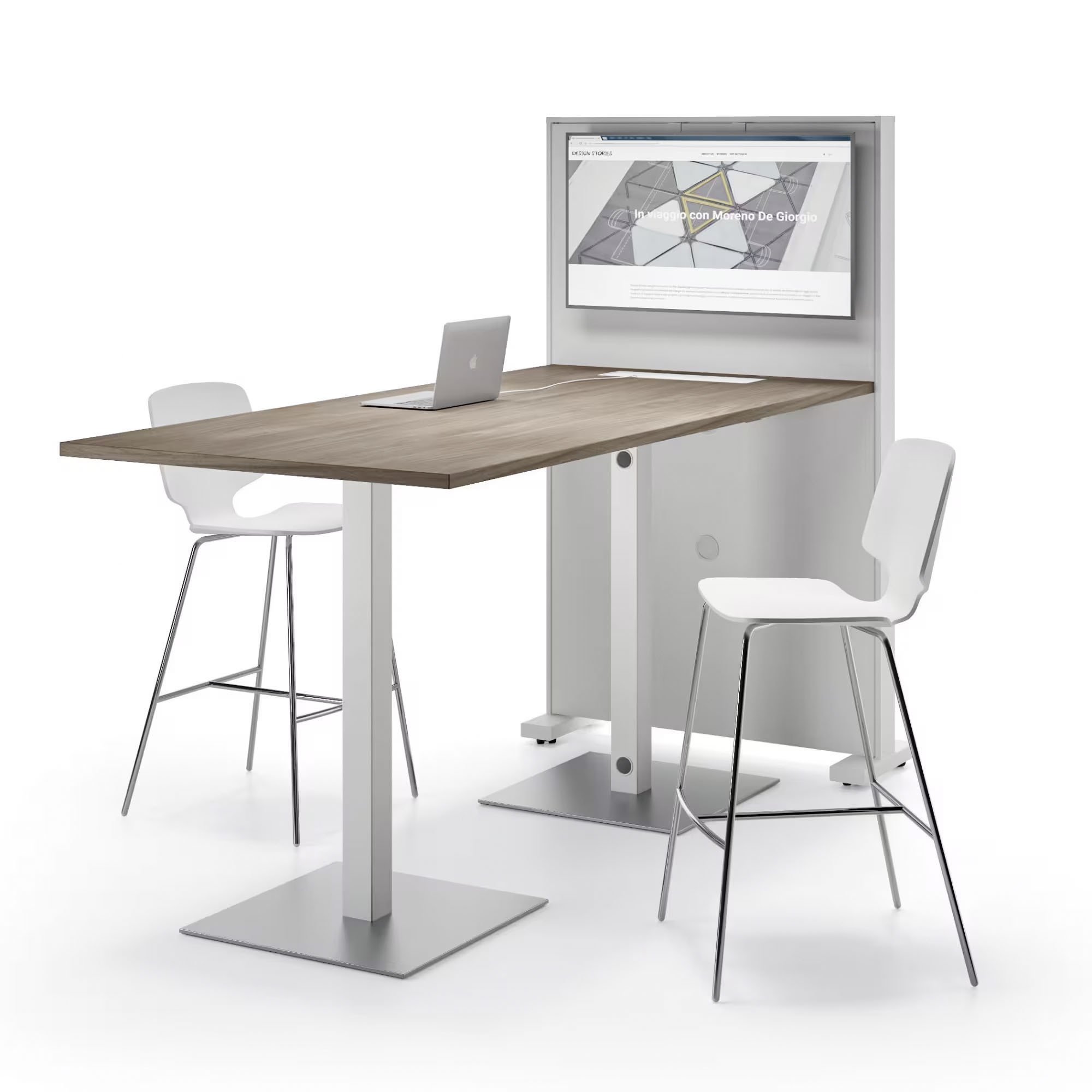 Table Meeting L 210 cm aluminum leg + aluminum TV stand