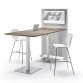 Table Meeting L 210 cm aluminum leg + aluminum TV stand