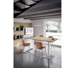 Table Meeting L 210 cm pied aluminium + support tv aluminium