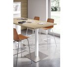 Table Meeting L 210 cm pied aluminium + support tv aluminium