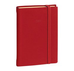Daily 17 Agenda giornaliera Prestige ML Silk 2026 Bordeaux con elastico 12 mesi 12 x 17 cm