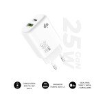 Cargador USB-C GaN 25W Carga rápida 1xUSB-C + 1xUSB-A Subblim