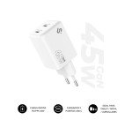 Cargador USB-C GaN 45W Carga rápida 2xUSB-C Subblim