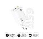 Cargador USB-C GaN 65W Carga rápida 2xUSB-C + 1xUSB-A Subblim