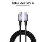 Cable USB-C 100W Carga rápida 1m Plus Subblim