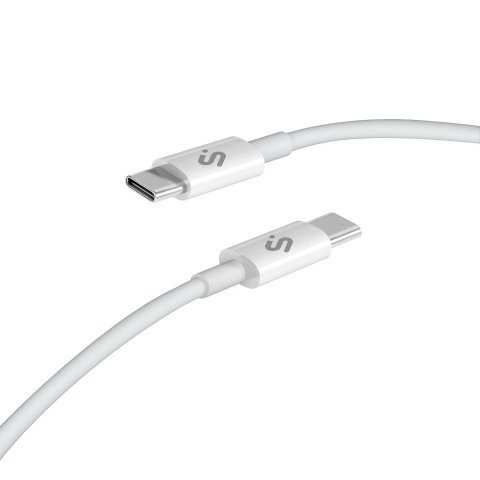 Cable USB-C 100W Carga rápida 1m Plus Subblim color blanco