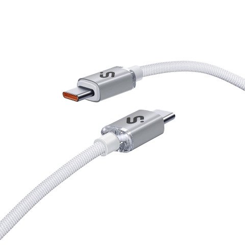 Cable USB-C 60W Carga rápida 1m Optimus Subblim color blanco