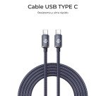Cable USB-C 60W Carga rápida 2m Optimus Subblim
